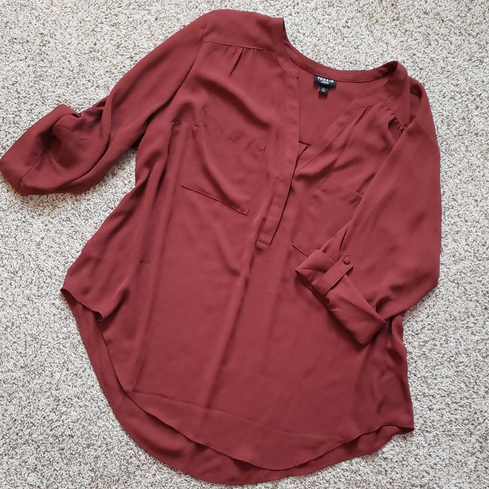Torrid Harper Terracotta Blouse